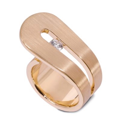 Roségoldring mit Brillant vom Juwelier in Köln