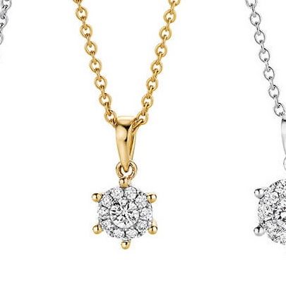 klassische Anhänger mit Brillanten beim Juwelier in Köln