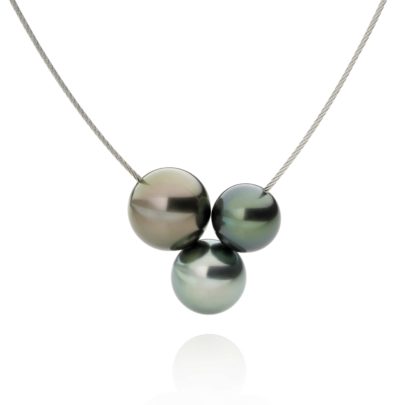 Collier Drilling mit Perlen von schmuckwerk beim Juwelier in Köln