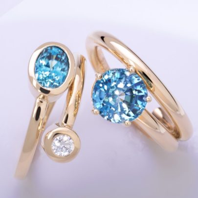 Farbsteinringe mit Brillanten vom Juwelier in Köln