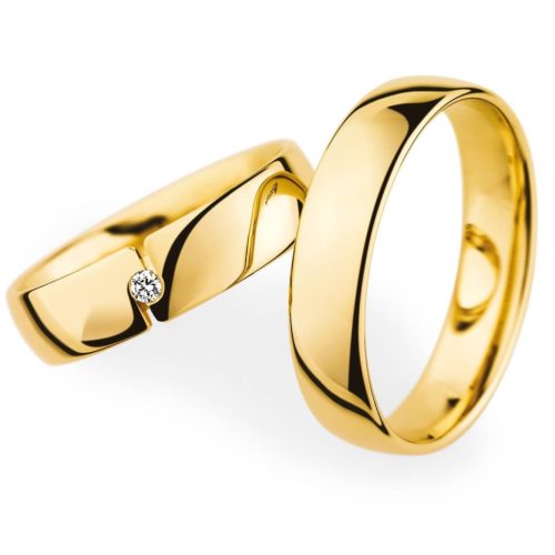 Klassische Trauringe in Gelbgold