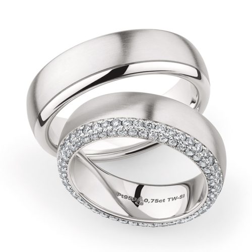 Luxus Trauringe in Platin mit Brillanten