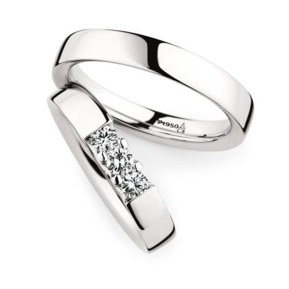 Memoire-Trauringe mit Brillanten von Trauringjuwelier Mommen am Neumarkt in Köln