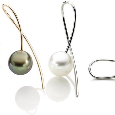 Ohrschmuck Kugel mit Perlen von schmuckwerk beim Juwelier in Köln