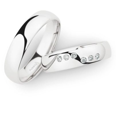 Palladium Trauringe mit Brillanten in Köln bei Trauringjuwelier Mommen am Neumarkt