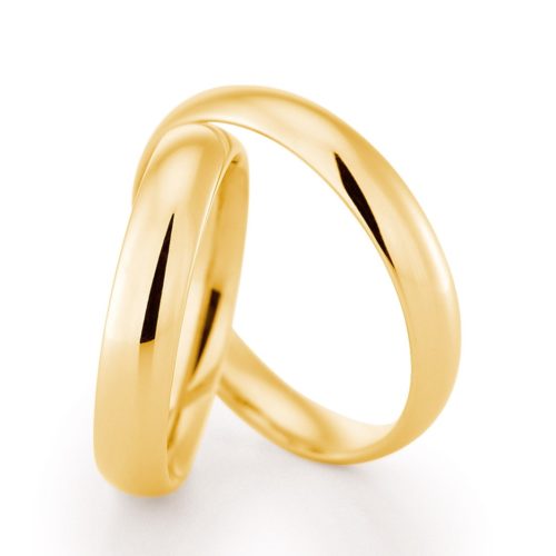 Schmale Trauringe in Gelbgold
