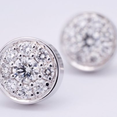 Spiro - Brillantohrstecker in Weißgold