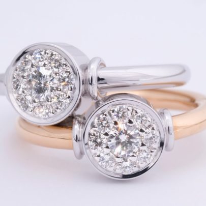 Spiro - Brillantringe in Bicolor oder Weißgold