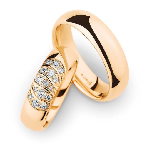 Extravagante Trauringe mit Brillanten