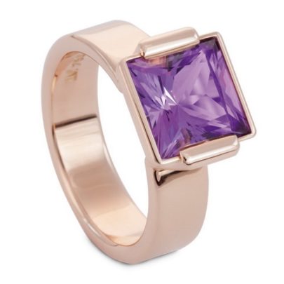 Hula Hoop - Goldring mit Amethyst vom Juwelier in Köln